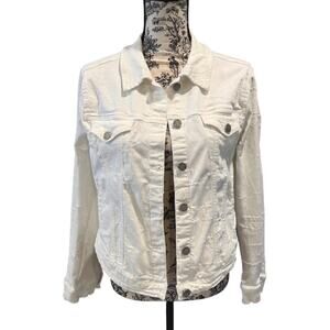 WILLIAM RAST Star Textured Denim Jacket - Size L